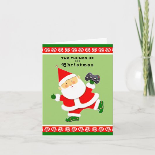 Video Game Weihnachtskarte Feiertagskarte (Vorderseite)