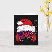Video Game Weihnachtsmannmütze Spaß Weihnachts Pjs Karte (Gelbe Blume)