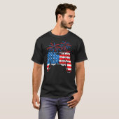 Video-Gamecontroller der amerikanischen Fahne 4. J T-Shirt (Vorne ganz)