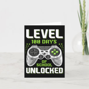 Video Gamer 100. Schultag 100 Tage bis Karte
