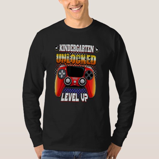 Video Gamer Back To School Kindergarten Unlocked T-Shirt (Vorderseite)