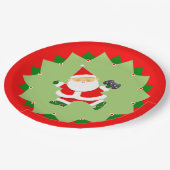 Video Gamer Christmas Holiday Pappteller (Schrägansicht)