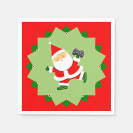 Video Gamer Christmas Holiday Serviette