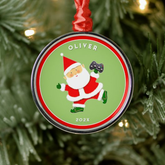 Video Gamer Collectible Ornament Aus Metall (Baum)