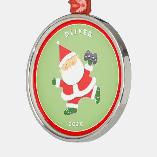 Video Gamer Collectible Ornament Aus Metall (Links)