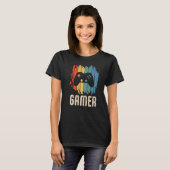 Video Gamer Controller Addict Retro Gaming T-Shirt (Vorne ganz)