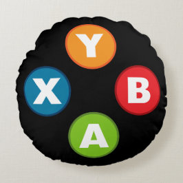 Video-Gamer-Controller-Rundkissen für Gamer Rundes Kissen