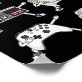 Video-Gamer-Controller spielen Spaß für Jungs Kind Poster (Ecke)