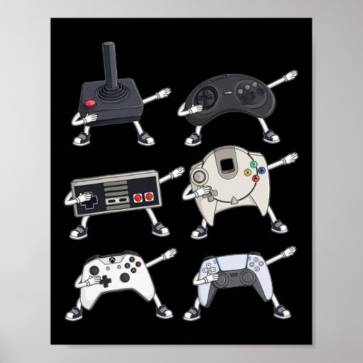 Video-Gamer-Controller spielen Spaß für Jungs Kind Poster (Vorne)