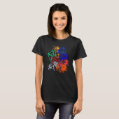 Video Gamer Game Controller Farbe Platsch Männer T-Shirt (Vorne ganz)