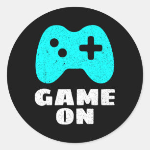 Video Gamer Game On Shirt Geschenk für Jungs und M Runder Aufkleber