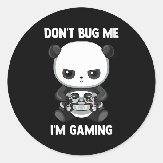 Video Gamer Gaming Panda Video Games Panda Runder Aufkleber (Vorderseite)