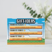 Video Gamer Geburtstagsparty Geschenkideen / Karte (Stehend Vorderseite)