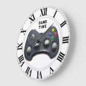 Video Gamer Große Wanduhr (Winkel)