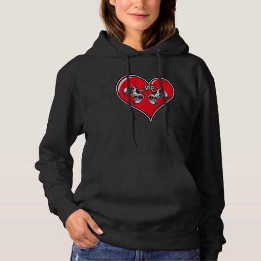 Video Gamer Heart Controller Valentine's Day Hoodie (Vorderseite)