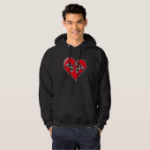 Video Gamer Heart Controller Valentine's Day Hoodie (Vorne ganz)