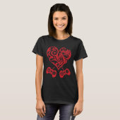 Video Gamer Heart Controller Valentine's Day T-Shi T-Shirt (Vorne ganz)