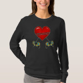 Video Gamer Heart Controllers Valentines Day Love T-Shirt (Vorderseite)