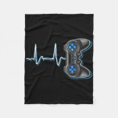 Video Gamer Heartbeat Video Game Controller Gesche Fleecedecke (Vorderseite)