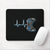 Video Gamer Heartbeat Video Game Controller Gesche Mousepad (Mit Mouse)