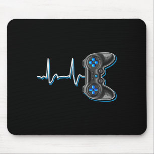 Video Gamer Heartbeat Video Game Controller Gesche Mousepad
