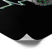 Video Gamer Heartbeat Video Game Controller Gesche Poster (Ecke)