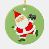 Video Gamer Holiday Geschenk Keramik Ornament (Vorne)