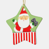 Video Gamer Holiday Geschenk Keramik Ornament (Links)