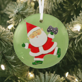 Video Gamer Holiday Geschenk Ornament Aus Glas