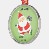 Video Gamer Holiday Geschenk Ornament Aus Metall (Links)