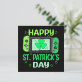 Video Gamer Kleeblatt Happy St Patricks Day (Stehend Vorderseite)