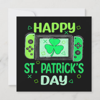Video Gamer Kleeblatt Happy St Patricks Day