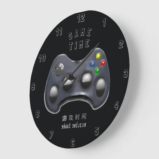 Video Gamer Large Clock Große Wanduhr (Winkel)
