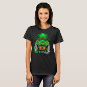 Video Gamer Leprechaun Gamers St Patrick's Day Gam T-Shirt (Vorne ganz)