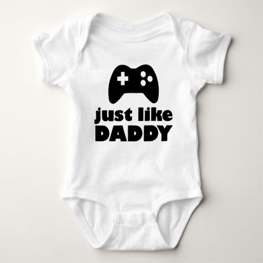 Video Gamer like Daddy Baby Bodysuit Baby Strampler (Vorderseite)