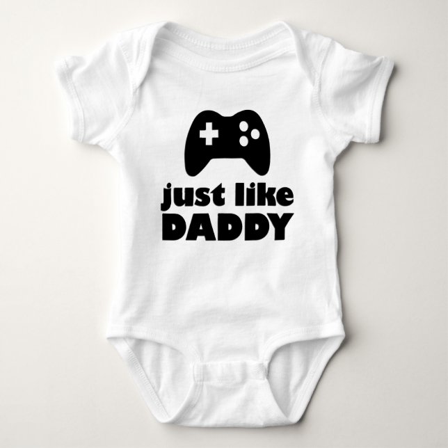 Video Gamer like Daddy Baby Bodysuit Baby Strampler (Vorderseite)