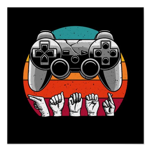 Video Gamer Retro Video Game Controller Poster (Vorderseite)