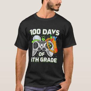 Video-Gamer-Schüler unterrichten 100 Tage der Schu T-Shirt