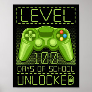 Video Gamer Student 100. Tag 100 Tage der Schule T Poster