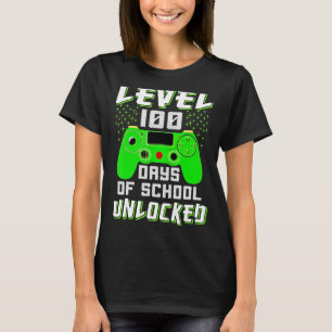 Video Gamer Student 100. Tag Lehrer 100 Tage T-Shirt