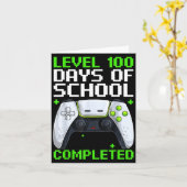 Video Gamer Student 100th Day Teacher 100 Days Of Karte (Gelbe Blume)