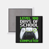 Video Gamer Student 100th Day Teacher 100 Days Of Magnet (Vorderseite/Rückseite)