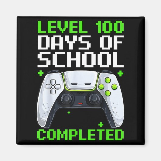 Video Gamer Student 100th Day Teacher 100 Days Of Magnet (Vorne)