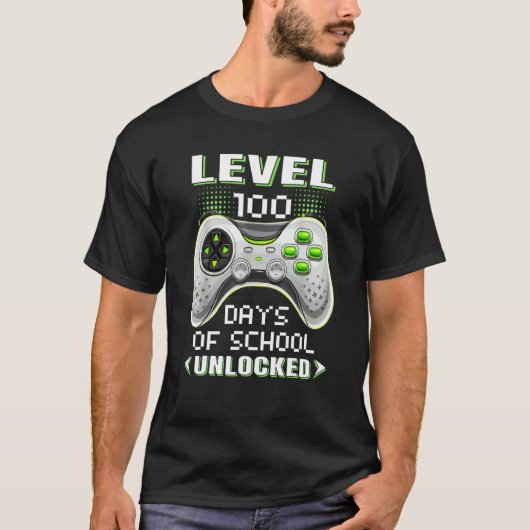 Video Gamer Student 100th Day Teacher 100 Days of T-Shirt (Vorderseite)