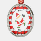 Video-Gamer-Urlaubspaket Ornament Aus Metall (Links)