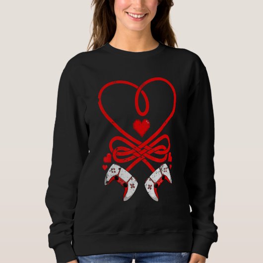 Video Gamer Valentines Day Shirt Controllers Heart (Vorderseite)