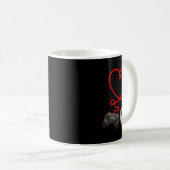 Video Gamer Valentines Day With Controllers Heart Kaffeetasse (VorderseiteRechts)