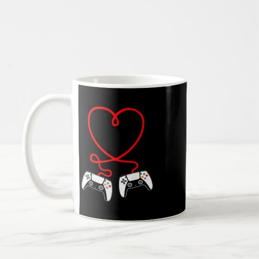 Video Gamer Valentines Day With Controllers Heart  Kaffeetasse (Links)