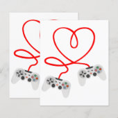 Video Gamer Valentinstag T - Shirt mit Controller (Vorne/Hinten)