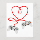 Video Gamer Valentinstag T - Shirt mit Controller (Rückseite)